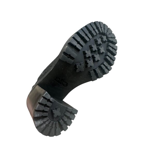 Coach Black Lace-Up Combat Boots with Chunky Heel - Picture 7 of 12